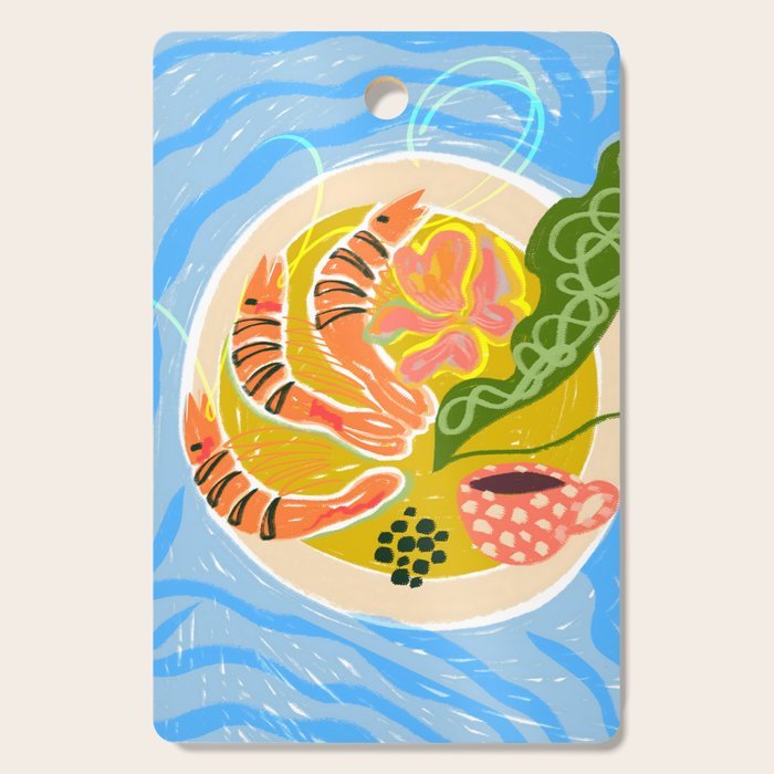 Tiger Shrimp Seafood Platter Cutting Board Gallery Image 1