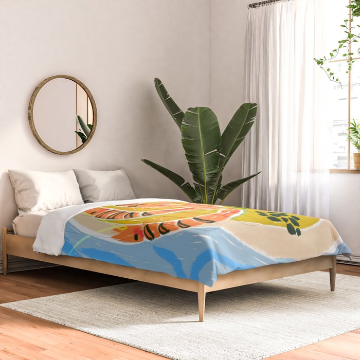 Tiger Shrimp Seafood Platter Comforter Gallery Image 2