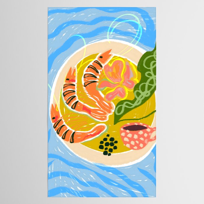 Tiger Shrimp Seafood Platter Tablecloth Gallery Image 2