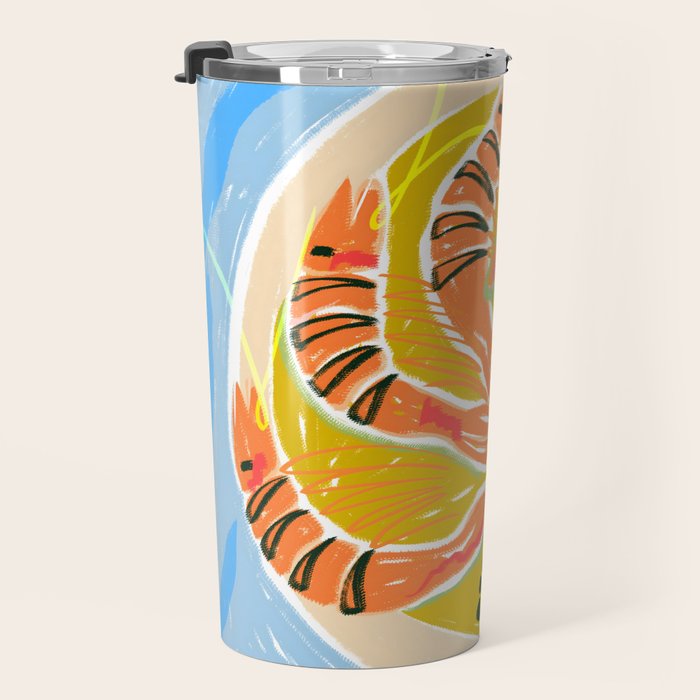 Tiger Shrimp Seafood Platter Travel Mug Gallery Image 3