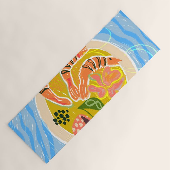 Tiger Shrimp Seafood Platter Yoga Mat Gallery Image 1