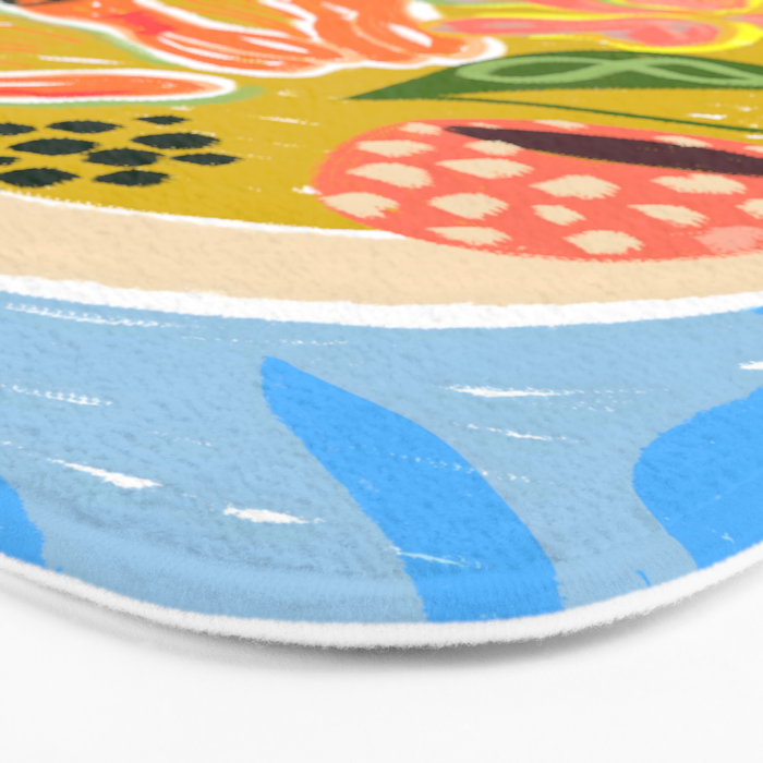 Tiger Shrimp Seafood Platter Bath Mat Gallery Image 3
