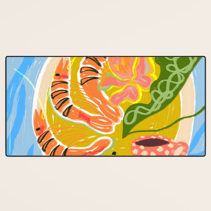Tiger Shrimp Seafood Platter Desk Mat Gallery Image 3