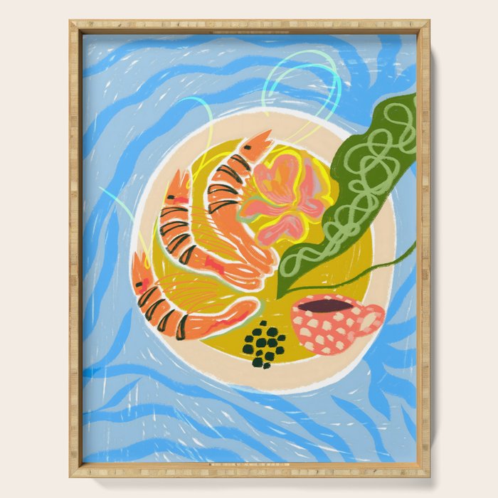 Tiger Shrimp Seafood Platter Serving Tray Gallery Image 1