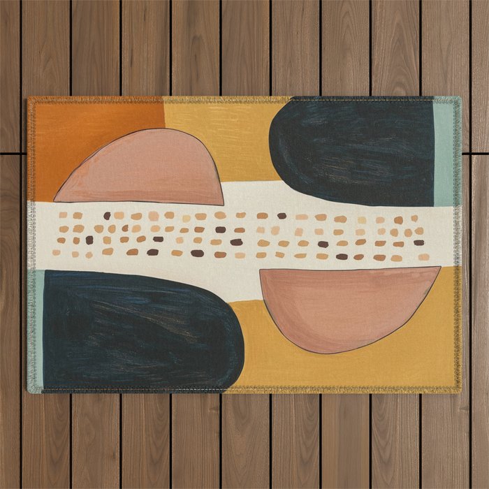 Abstract Shape Study Outdoor Rug Gallery Image 1