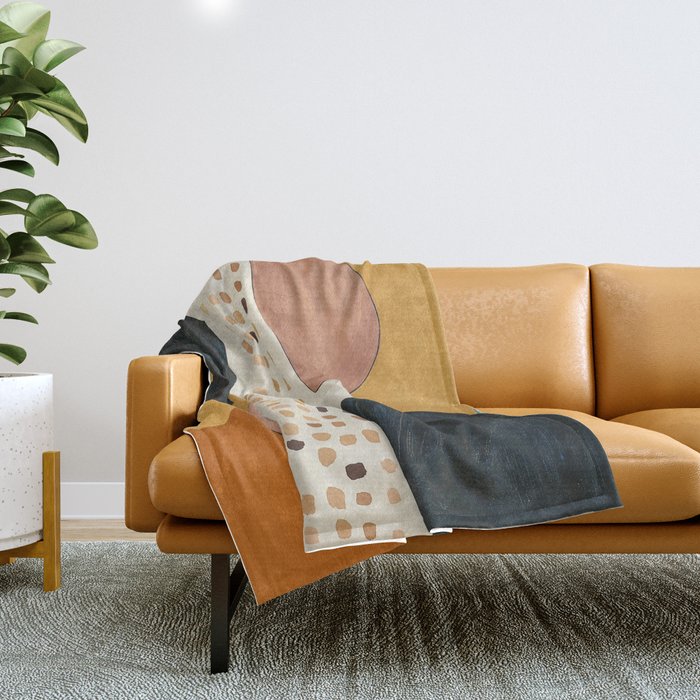 Abstract Shape Study Throw Blanket Gallery Image 1