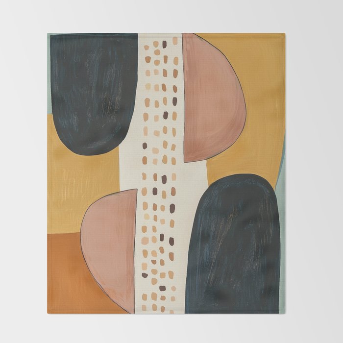 Abstract Shape Study Throw Blanket Gallery Image 2