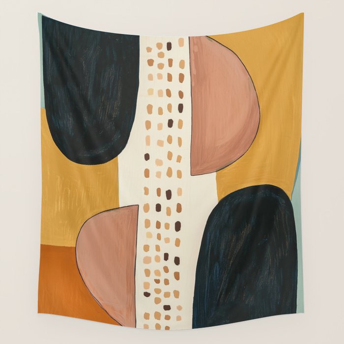 Abstract Shape Study Wall Tapestry Gallery Image 1