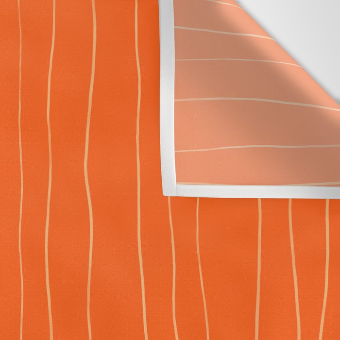 Organic Stripes Minimalist Modern Orange Pattern Wall Tapestry Gallery Image 3