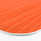 Organic Stripes Minimalist Modern Orange Pattern Bath Mat Gallery Image 3
