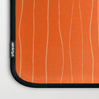 Organic Stripes Minimalist Modern Orange Pattern Laptop Sleeve Gallery Image 3