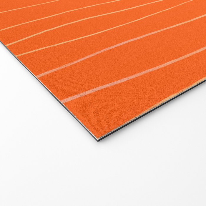 Organic Stripes Minimalist Modern Orange Pattern Welcome Mat Gallery Image 2