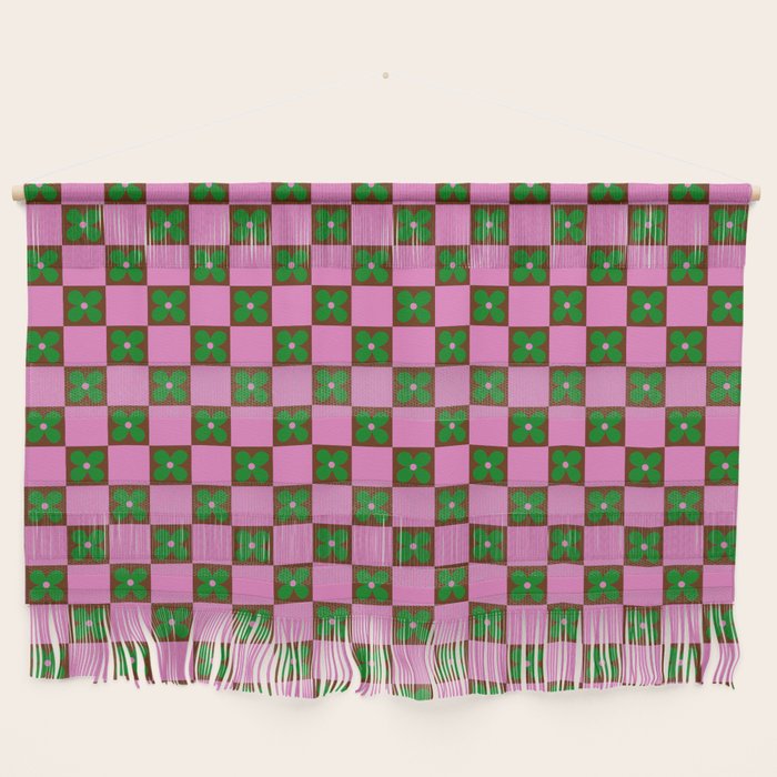 Billie - Floral Checker Wall Hanging Gallery Image 1