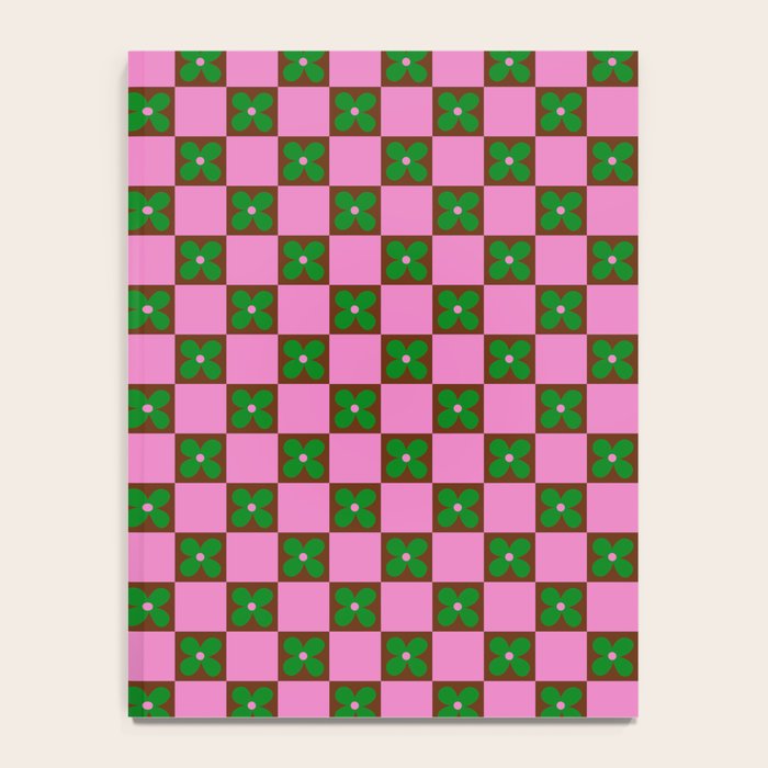 Billie - Floral Checker Notebook Gallery Image 4