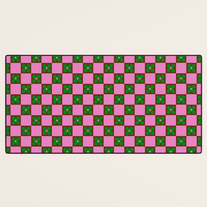 Billie - Floral Checker Desk Mat Gallery Image 3