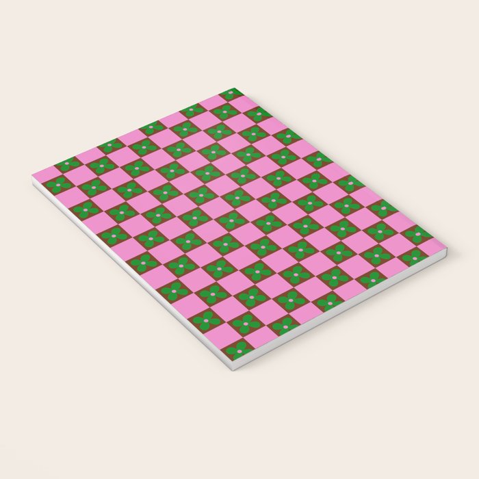 Billie - Floral Checker Notebook Gallery Image 3