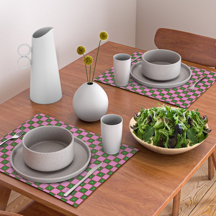 Billie - Floral Checker Placemat Gallery Image 2