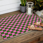 Billie - Floral Checker Outdoor Rug Gallery Image 2
