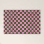 Billie - Floral Checker Welcome Mat Gallery Image 1
