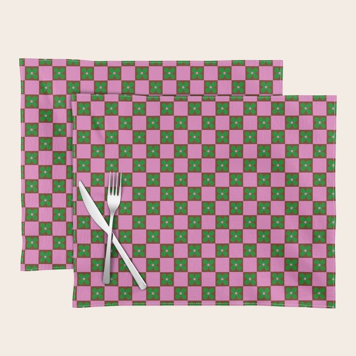 Billie - Floral Checker Placemat Gallery Image 1