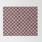 Billie - Floral Checker Throw Blanket Gallery Image 2