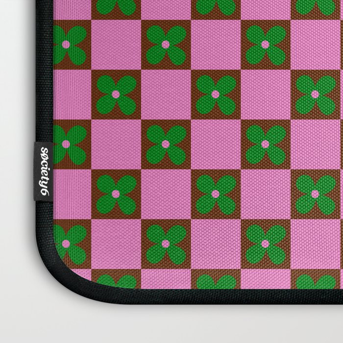 Billie - Floral Checker Laptop Sleeve Gallery Image 3