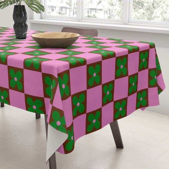 Billie - Floral Checker Tablecloth Gallery Image 3