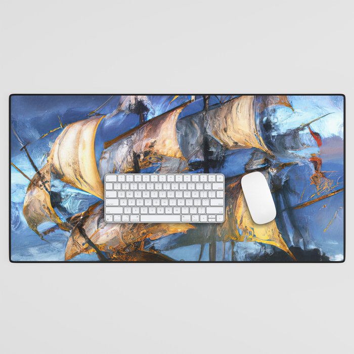 Ancient Spanish Galleon Desk Mat Gallery Image 1