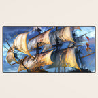 Ancient Spanish Galleon Desk Mat Gallery Image 3