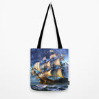 Ancient Spanish Galleon Tote Bag Gallery Image 2