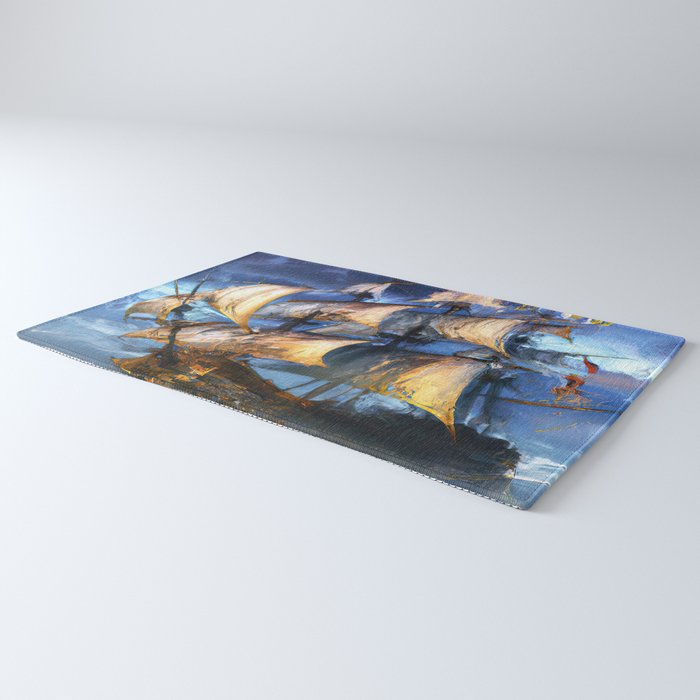 Ancient Spanish Galleon Rug Gallery Image 3