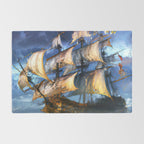 Ancient Spanish Galleon Rug Gallery Image 2