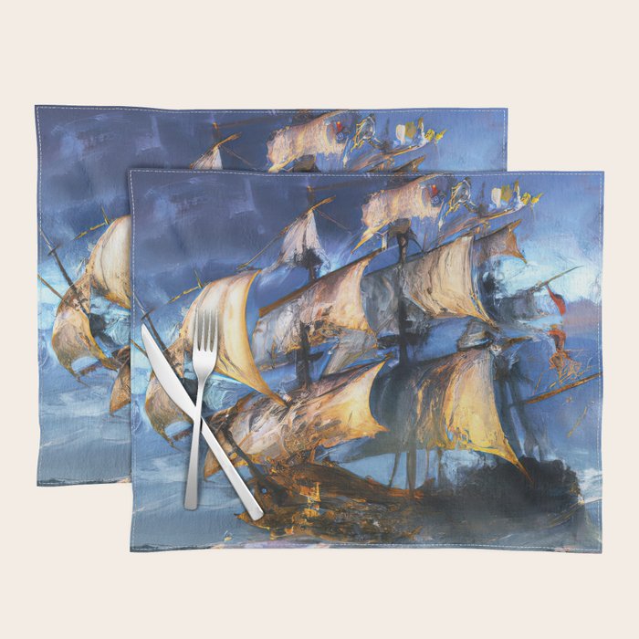 Ancient Spanish Galleon Placemat Gallery Image 1