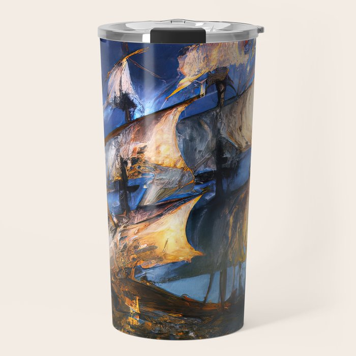 Ancient Spanish Galleon Travel Mug Gallery Image 1