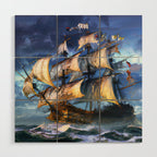 Ancient Spanish Galleon Wood Wall Art Gallery Image 1