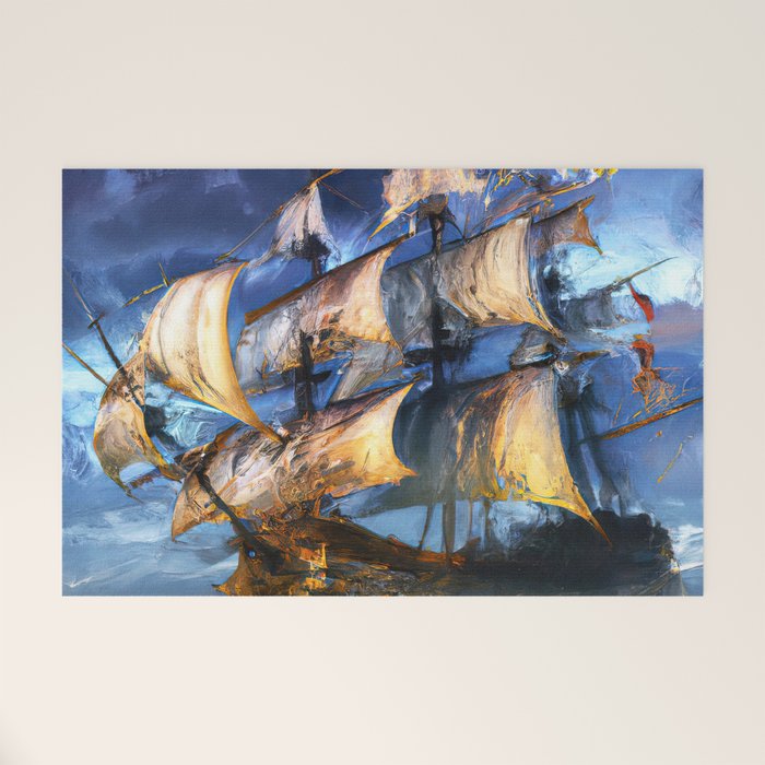 Ancient Spanish Galleon Welcome Mat Gallery Image 1