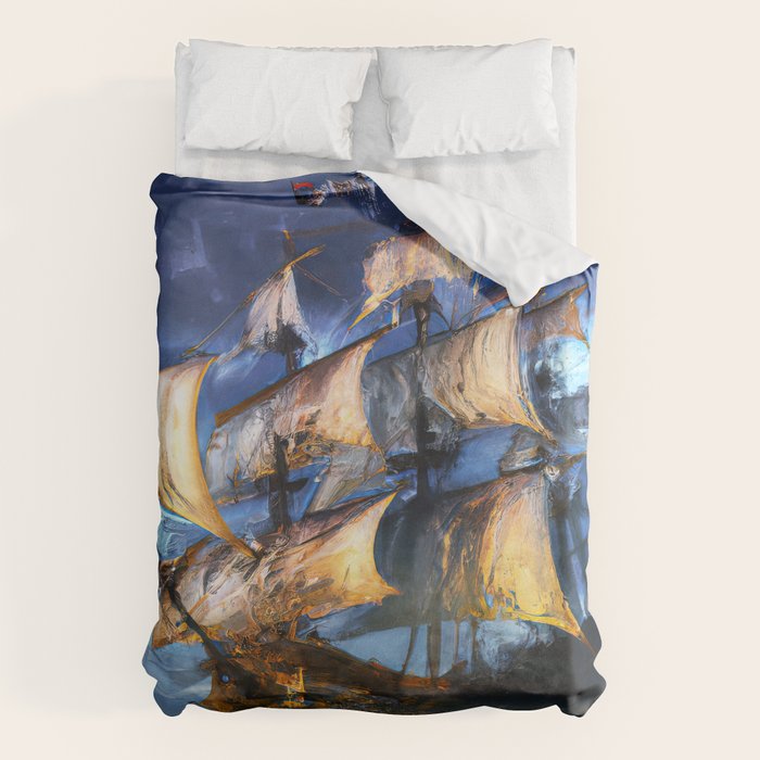 Ancient Spanish Galleon Duvet Cover Gallery Image 6