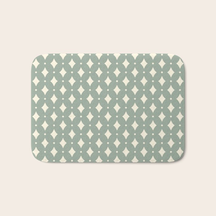 Vintage Stars XIII Sage Green Bath Mat Gallery Image 1