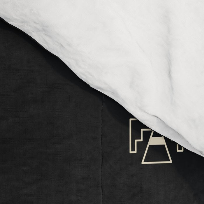 Southwestern Symbolic Pattern in Black & Cream Comforter Gallery Image 4