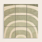 Pastel green rainbow Wood Wall Art Gallery Image 1