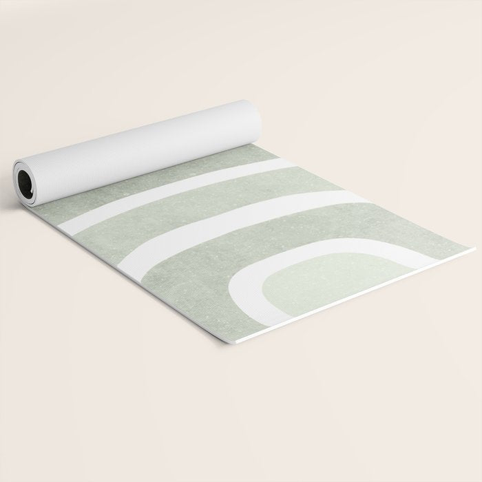 Pastel green rainbow Yoga Mat Gallery Image 2