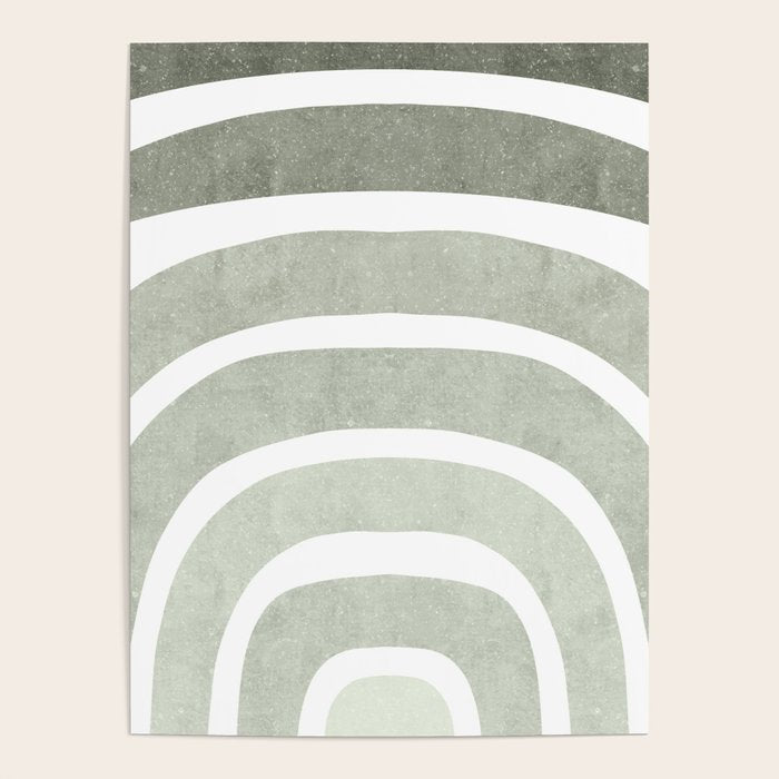 Pastel green rainbow Poster Gallery Image 1