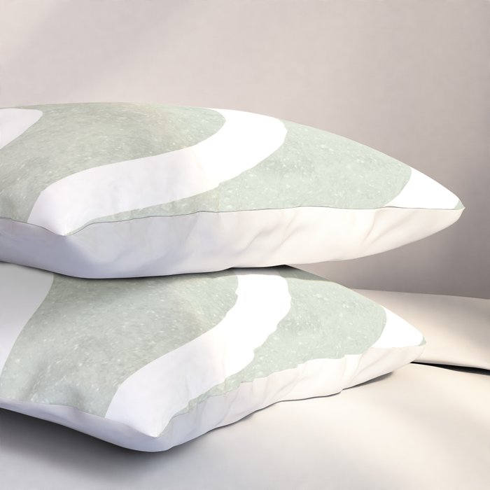 Pastel green rainbow Pillow Sham Gallery Image 3
