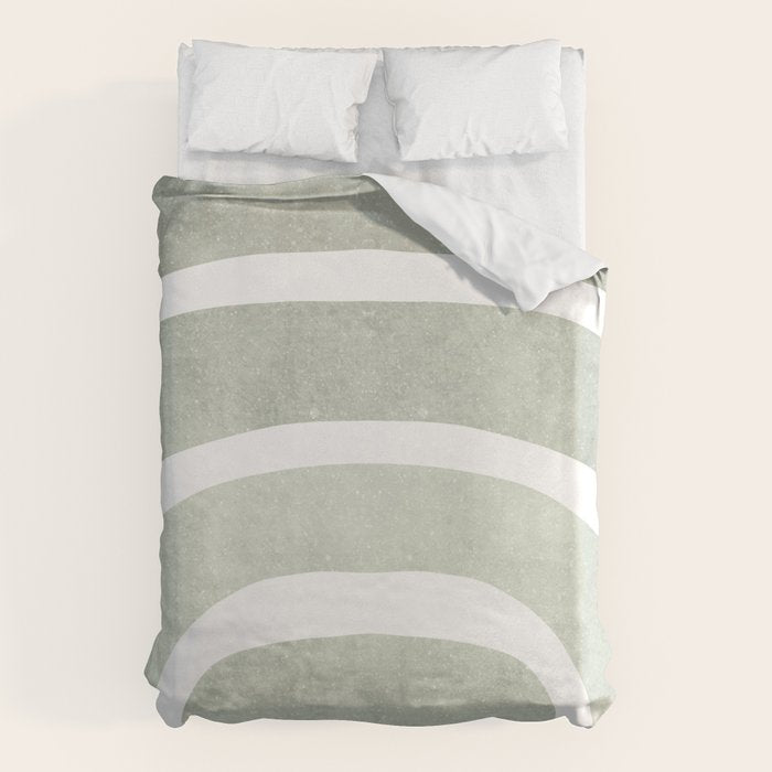 Pastel green rainbow Duvet Cover Gallery Image 1