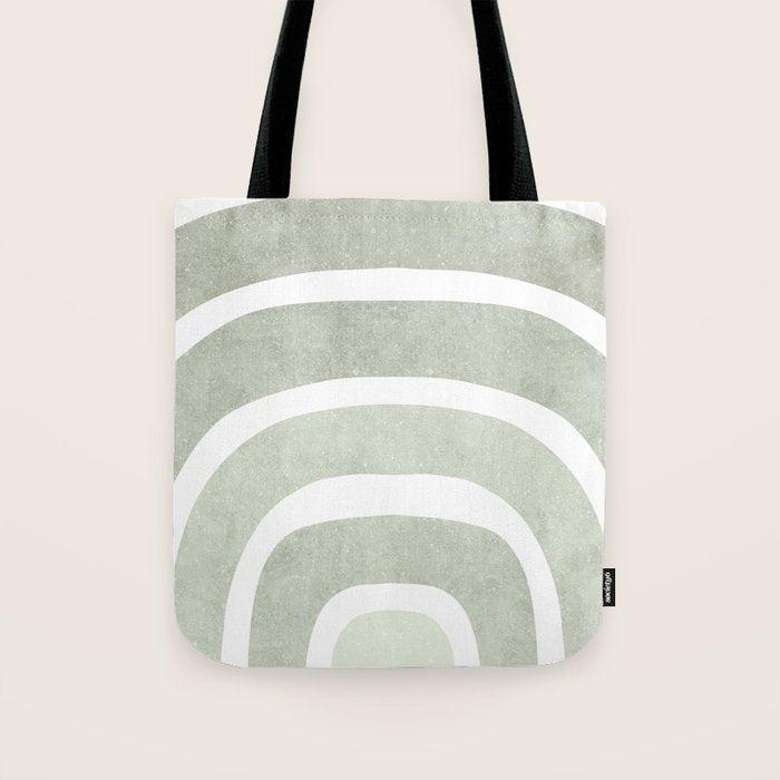 Pastel green rainbow Tote Bag Gallery Image 1
