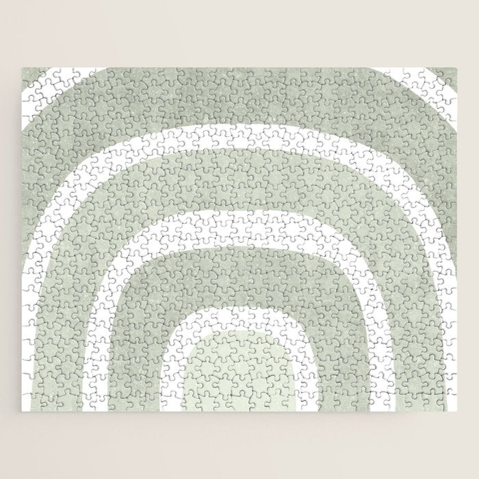 Pastel green rainbow Jigsaw Puzzle Gallery Image 1