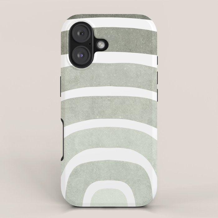 Pastel green rainbow iPhone Case Gallery Image 1