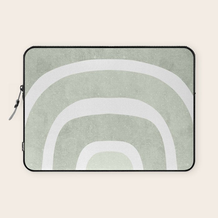 Pastel green rainbow Laptop Sleeve Gallery Image 1