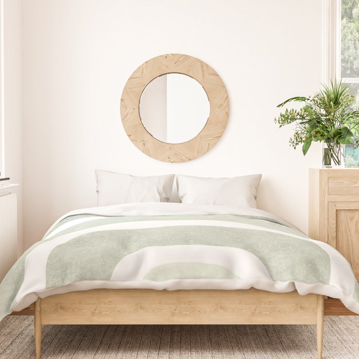 Pastel green rainbow Duvet Cover Gallery Image 3