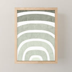 Pastel green rainbow Mini Art Print Gallery Image 1